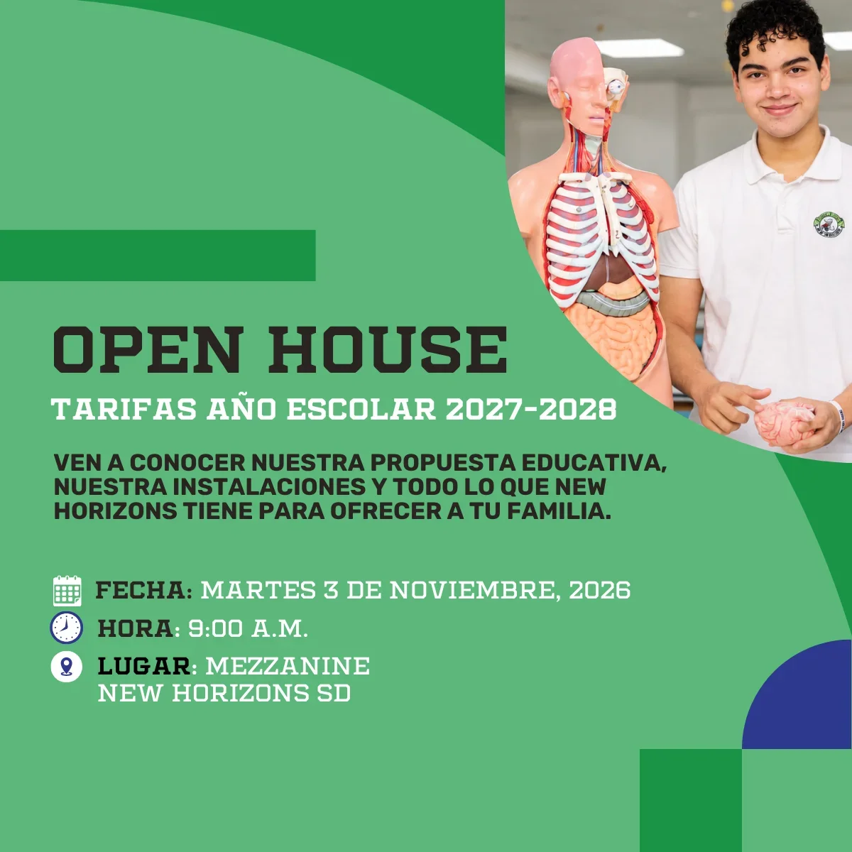 Open House - Año escolar 2027-2028